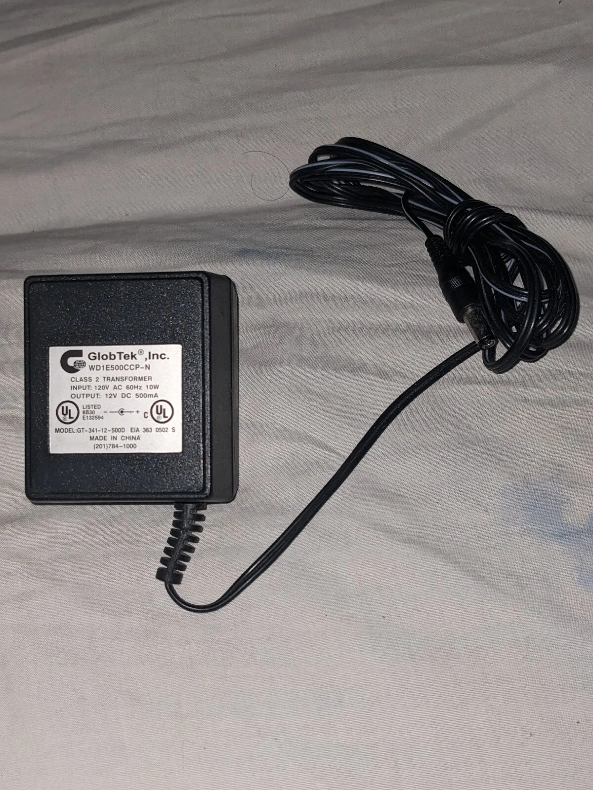 *Brand NEW*12VDC 10W AC Adaptor GlobTek~ WD1E500C9CP-N Class 2 Transformer GT-341-12-500D Power Supply